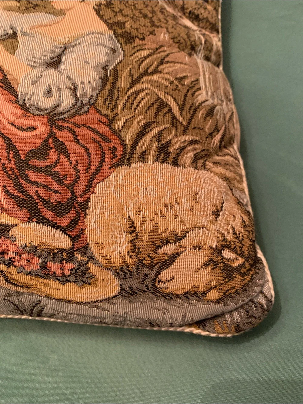 VTG French Pastoral Tapestry Velvet Backing Formal Old World Luxury  History